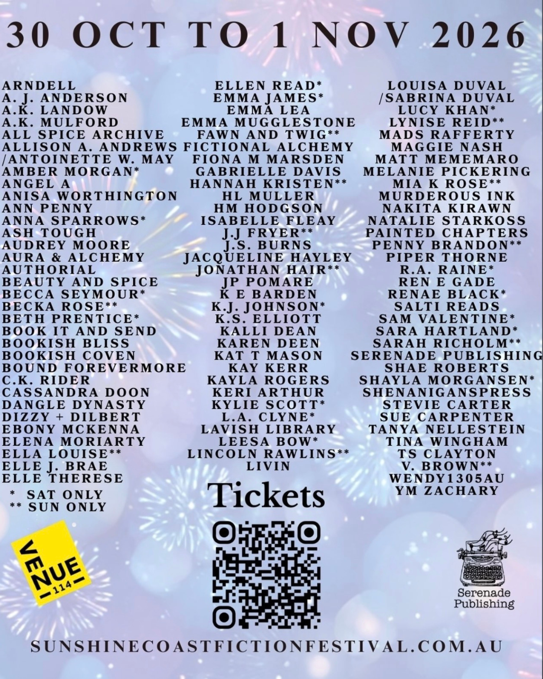 FM&GH Event Pre-Order for Sunshine Coast Fiction festival